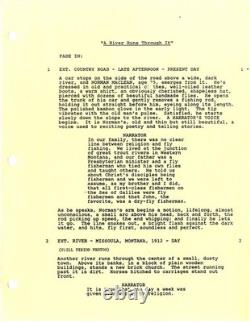 A RIVER RUNS THROUGH IT (1990) Film script adaptation of Norman Maclean novella