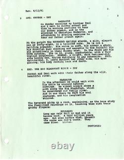 A RIVER RUNS THROUGH IT (1990) Film script adaptation of Norman Maclean novella