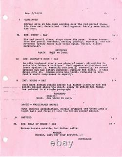 A RIVER RUNS THROUGH IT (1990) Film script adaptation of Norman Maclean novella A RIVER RUNS THROUGH IT (1990) Film script adaptation of Norman Maclean novella