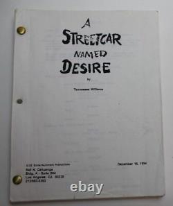 A STREETCAR NAMED DESIRE / Tennessee Williams 1994 TV Movie Script Screenplay