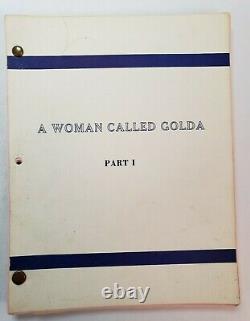A WOMAN CALLED GOLDA / Harold Gast 1981 TV Movie Script, Israel's prime minister