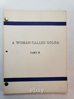 A WOMAN CALLED GOLDA / Harold Gast 1981 TV Movie Script, Israel's prime minister