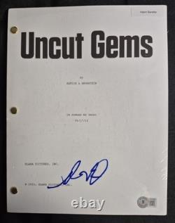 Adam Sandler Signed Movie Script Uncut Gems Beckett Authentication
