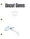 Adam Sandler Signed Uncut Gems Autograph Movie Script Full Screenplay Coa