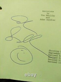 Adam Sandler large signatureRare Happy Face. Big Daddy Movie Script 1998 PSADNA