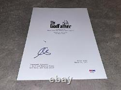 Al Pacino Signed Movie Script The Godfather PSA DNA