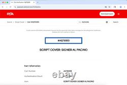 Al Pacino signed Heat movie script full 157 pages PSA DNA autograph