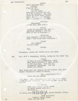 Alfred Hitchcock NOTORIOUS Original screenplay for the 1946 film with #149147