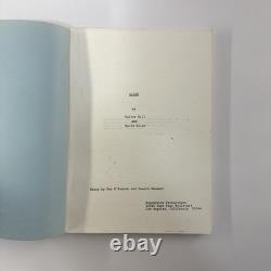 Alien Screenplay Walter Hill David Giler Brandywine Productions Script Movie