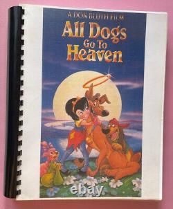 All Dogs Go To Heaven Original Movie Manuscript Script Animation Entire Movie
