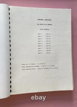 All Dogs Go To Heaven Original Movie Manuscript Script Animation Entire Movie