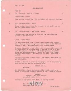 Andrew Davis FUGITIVE Original screenplay for the 1993 neo-noir film #166735