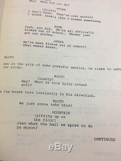 Animal House / 1977 Movie Script Screenplay, USED BY Character Mandy Original