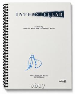 Anne Hathaway Signed Autograph Interstellar Full Movie Script Screenplay JSA COA