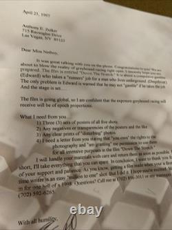 Anthony E Zuiker Script the Runner Signed Letter First Movie CSI Hollywood