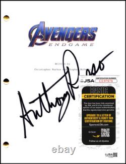 Anthony Russo Signed Autograph Avengers Endgame Movie Script Screenplay JSA COA Anthony Russo Signed Autograph Avengers Endgame Movie Script Screenplay JSA COA