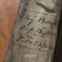 Antique Ledger 1862 Book Stage Film Play Prop HandWritten Vintage Clare Suffolk