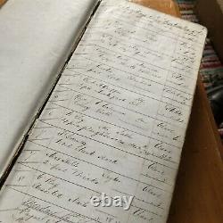 Antique Ledger 1862 Book Stage Film Play Prop HandWritten Vintage Clare Suffolk