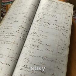 Antique Ledger 1862 Book Stage Film Play Prop HandWritten Vintage Clare Suffolk