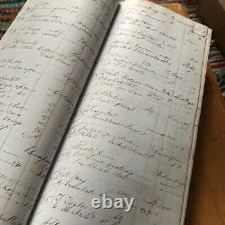 Antique Ledger 1862 Book Stage Film Play Prop HandWritten Vintage Clare Suffolk