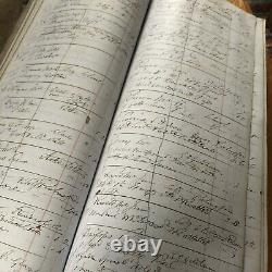 Antique Ledger 1862 Book Stage Film Play Prop HandWritten Vintage Clare Suffolk