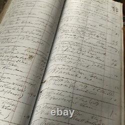 Antique Ledger 1862 Book Stage Film Play Prop HandWritten Vintage Clare Suffolk