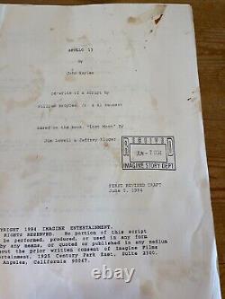 Apollo 13 William Broyles Tom Hanks Movie Screenplay Script