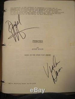 August Wilson Film Script Fences Signed By Denzel Washington & Viola Davis