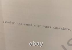 Authentic MOVIE SCRIPT! From The Production PAPILLON 2017 Release RARE