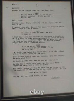 Authentic Scarface 2 Page Movie Script Framed Collectible 32 x16 Rare