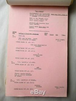 BAD TIMING FILM SCRIPT SIGNED by NICOLAS ROEG, HARVEY KEITEL, THERESA RUSSELL +1