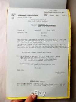 BAD TIMING FILM SCRIPT SIGNED by NICOLAS ROEG, HARVEY KEITEL, THERESA RUSSELL +1