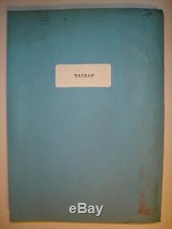 BATMAN original 1989 movie script / TIM BURTON, JACK NICHOLSON, MICHAEL KEATON