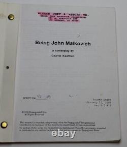 BEING JOHN MALKOVICH / Charlie Kaufman 1998 Movie Script Screenplay, head portal