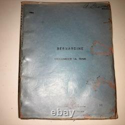 BERNADINE 1956 Original Movie Script Pat Boone Fox Script Department Draft COA