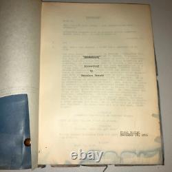 BERNADINE 1956 Original Movie Script Pat Boone Fox Script Department Draft COA