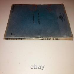 BERNADINE 1956 Original Movie Script Pat Boone Fox Script Department Draft COA