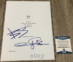 BILL SKARSGARD & ANDY MUSCHIETTI SIGNED IT MOVIE SCRIPT withPROOF & BECKETT COA