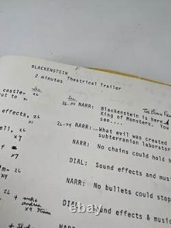 BLACKENSTEIN Master Copy Screenplay Script Blaxploitation Film Horror-Saletri