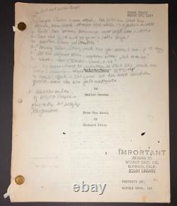 BLOODBROTHERS (1977) Original Academy Award Nominated Script Draft + COA