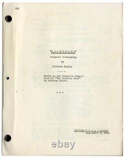 BOOMERANG (1946) Revised film script by Richard Murphy for Elia Kazan film noir
