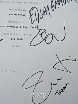 BORDERLANDS Movie Script Signed By 10-Jamie Lee Curtis, Cate Blanchett, etc