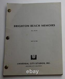 BRIGHTON BEACH MEMOIRS / Neil Simon 1985 Movie Script Screenplay, Comedy Film