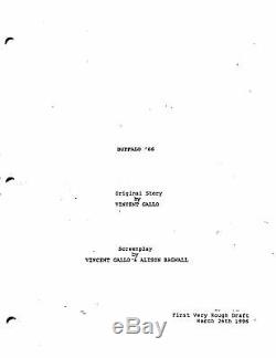 BUFFALO'66 very rare MOVIE early draft screenplay by VINCENT GALLO