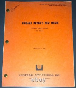 BUSTIN' LOOSE Original 1981 Script Richard Pryor Final Draft COA
