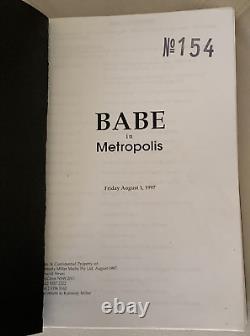 Babe Pig in the City 1998 Mickey Rooney's Draft Screenplay Movie Provenance
