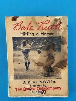 Babe Ruth 1934 Hitting A Homer Baseball Moviescope Quaker Flip Movie Book