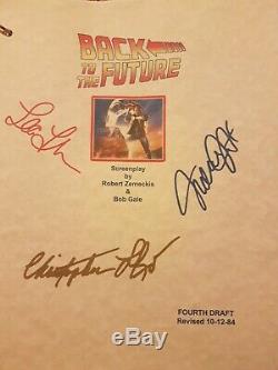 Back To The Future Original Signed 4th Draught Script. Michael J Fox