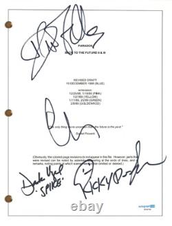 Back to the Future Part II Cast Signed Autograph Movie Script Screenplay x4 ACOA