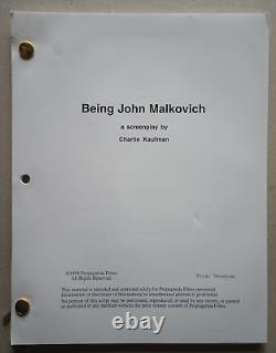 Being John Malkovich (1995) Original Movie Script Final Version